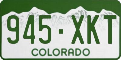 CO license plate 945XKT