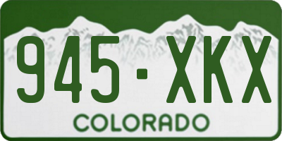 CO license plate 945XKX