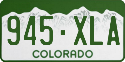 CO license plate 945XLA
