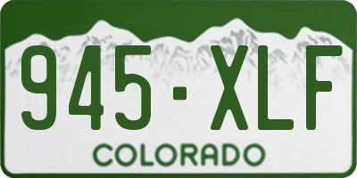 CO license plate 945XLF