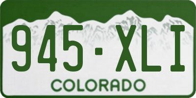 CO license plate 945XLI