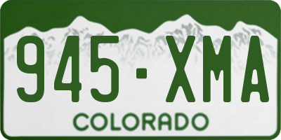 CO license plate 945XMA