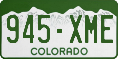 CO license plate 945XME