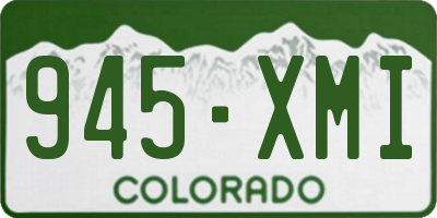 CO license plate 945XMI