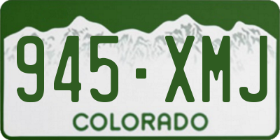 CO license plate 945XMJ
