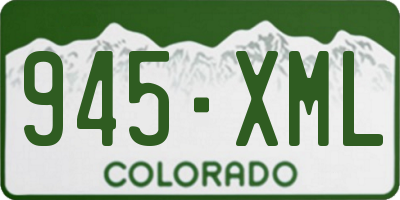 CO license plate 945XML