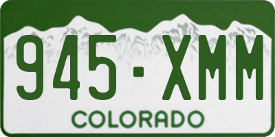 CO license plate 945XMM