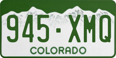 CO license plate 945XMQ