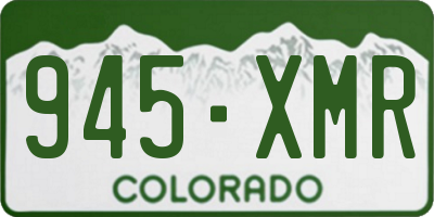 CO license plate 945XMR