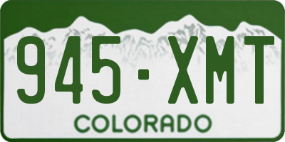 CO license plate 945XMT