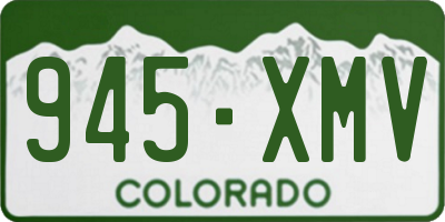 CO license plate 945XMV
