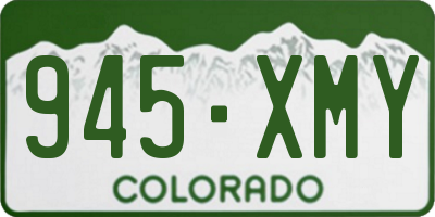 CO license plate 945XMY