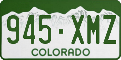 CO license plate 945XMZ