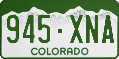 CO license plate 945XNA