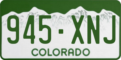 CO license plate 945XNJ