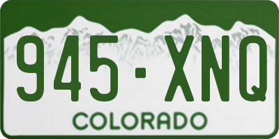 CO license plate 945XNQ