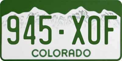 CO license plate 945XOF