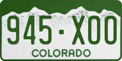 CO license plate 945XOO