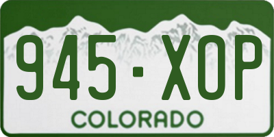 CO license plate 945XOP