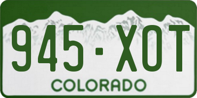 CO license plate 945XOT