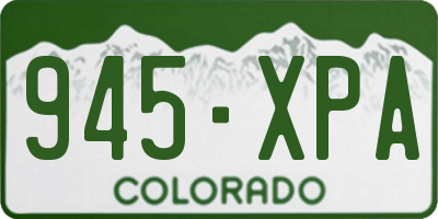 CO license plate 945XPA