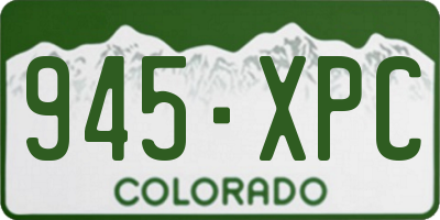 CO license plate 945XPC