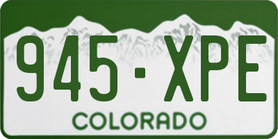 CO license plate 945XPE