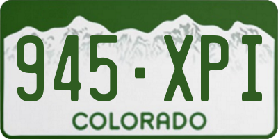 CO license plate 945XPI