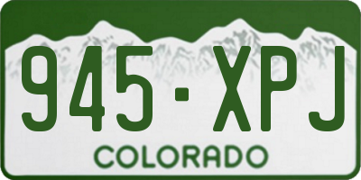 CO license plate 945XPJ
