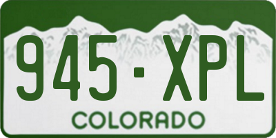 CO license plate 945XPL