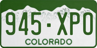 CO license plate 945XPO