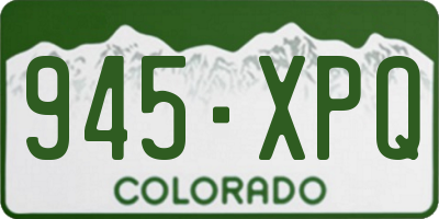 CO license plate 945XPQ