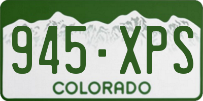 CO license plate 945XPS