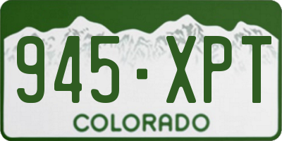 CO license plate 945XPT