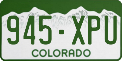 CO license plate 945XPU