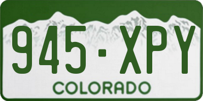 CO license plate 945XPY