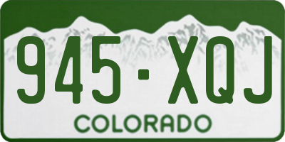 CO license plate 945XQJ