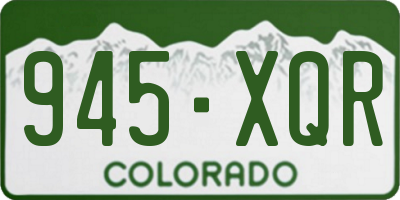CO license plate 945XQR