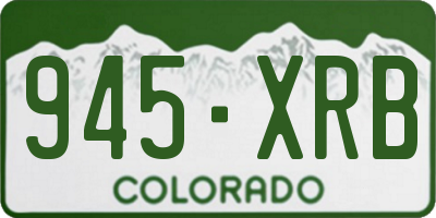 CO license plate 945XRB
