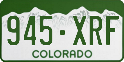 CO license plate 945XRF