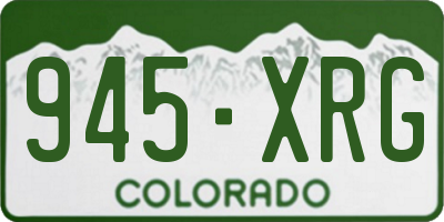 CO license plate 945XRG