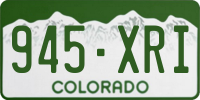 CO license plate 945XRI