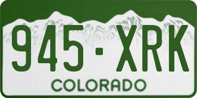 CO license plate 945XRK