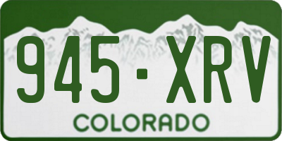 CO license plate 945XRV