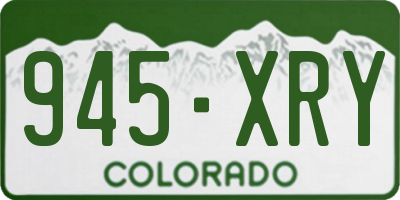 CO license plate 945XRY