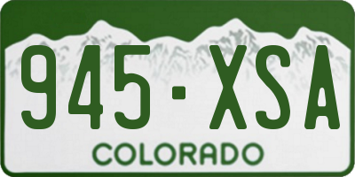 CO license plate 945XSA