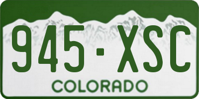 CO license plate 945XSC