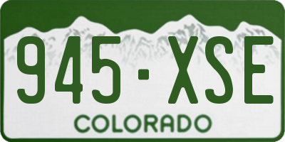 CO license plate 945XSE