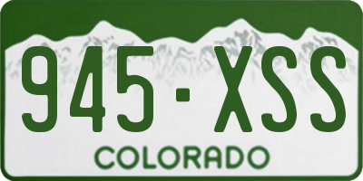 CO license plate 945XSS
