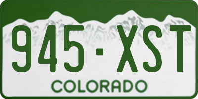 CO license plate 945XST